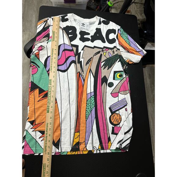 Adidas CM Tee Beach Print AOP Big Graphic Camel Size Large CE2272 - Picture 5 of 7